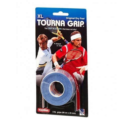 Tourna Grip XL Original 3 Pack LIGHT BLUE 3 Grip Roll